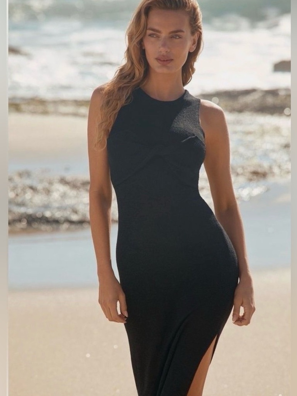 Anthropologie Sunday In Brooklyn Twist-Front Maxi Dress Size Large NWT
